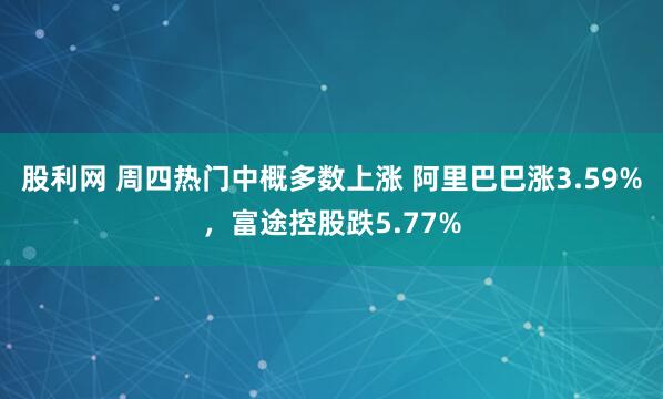 股利网 周四热门中概多数上涨 阿里巴巴涨3.59%，富途控股跌5.77%