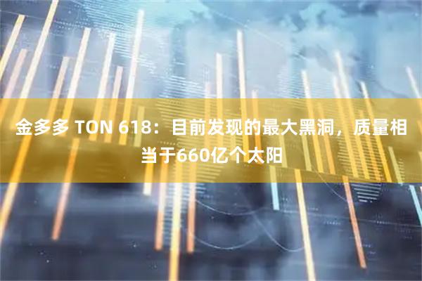 金多多 TON 618：目前发现的最大黑洞，质量相当于660亿个太阳